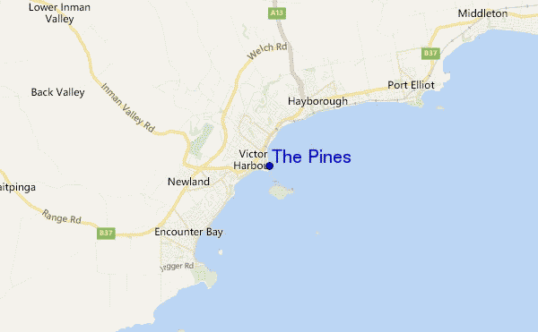 mapa de ubicación de The Pines