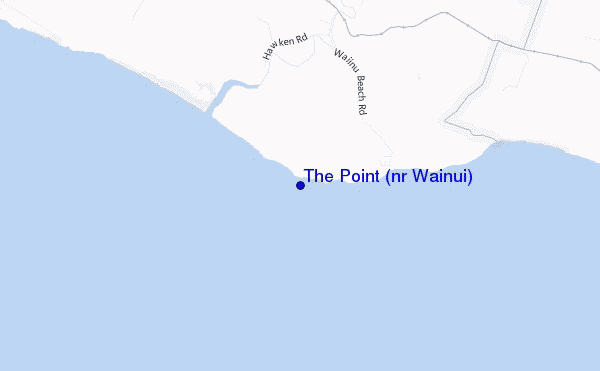 mapa de ubicación de The Point (nr Wainui)