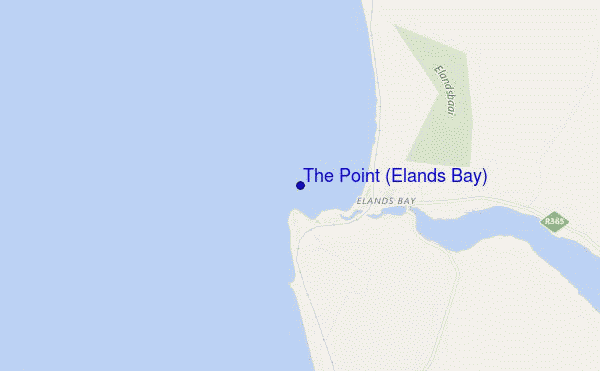 mapa de ubicación de The Point (Elands Bay)