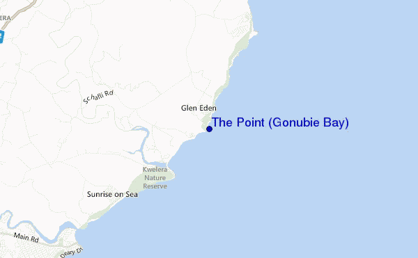 mapa de ubicación de The Point (Gonubie Bay)