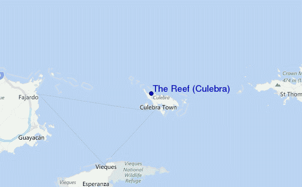 The Reef (Culebra) Location Map