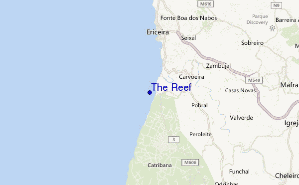 mapa de ubicación de The Reef
