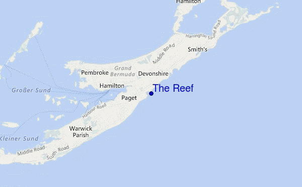 mapa de ubicación de The Reef