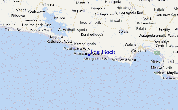mapa de ubicación de The Rock