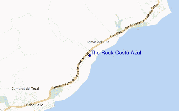 mapa de ubicación de The Rock-Costa Azul