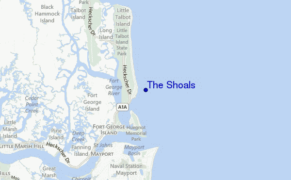 mapa de ubicación de The Shoals