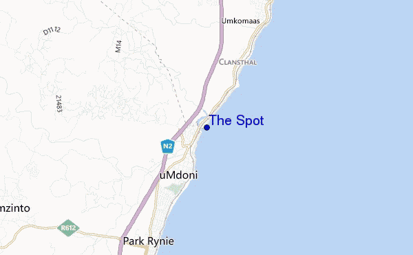 mapa de ubicación de The Spot