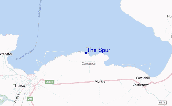 mapa de ubicación de The Spur