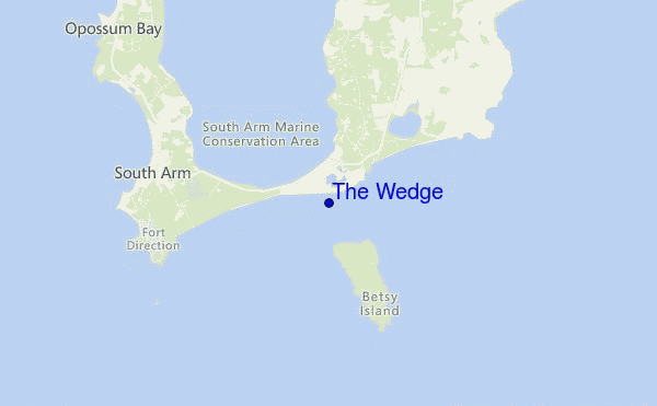 mapa de ubicación de The Wedge