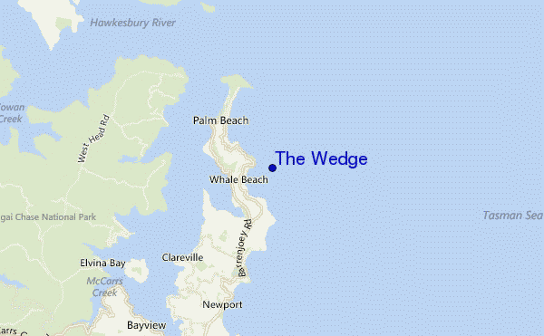 mapa de ubicación de The Wedge