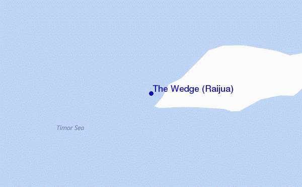 mapa de ubicación de The Wedge (Raijua)