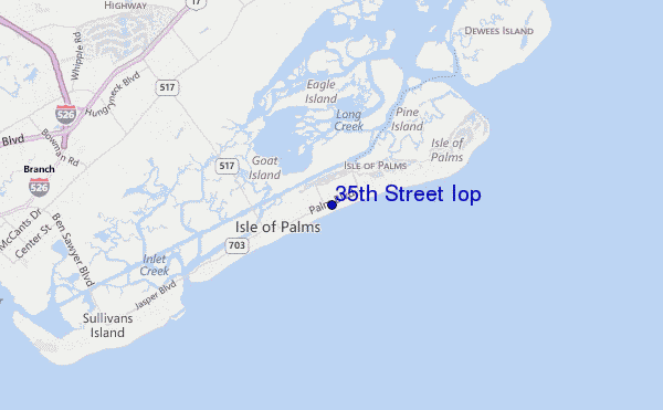 mapa de ubicación de 35th Street Iop