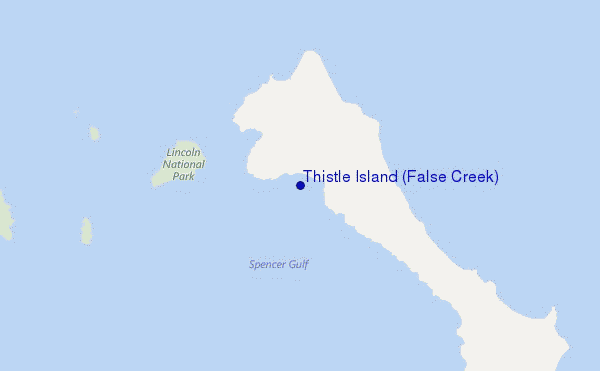 mapa de ubicación de Thistle Island (False Creek)