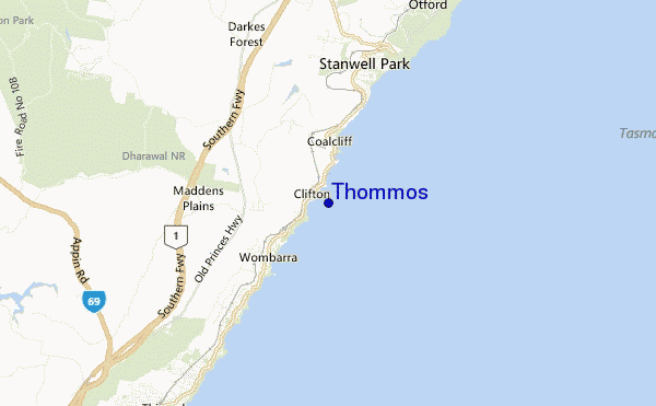 mapa de ubicación de Thommos