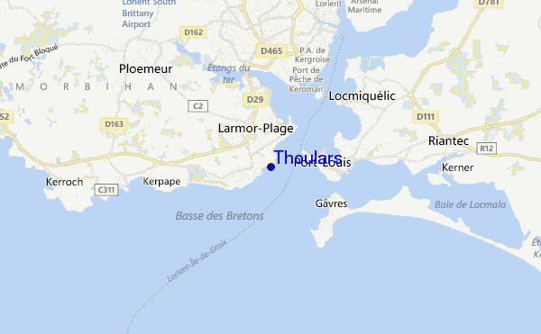 mapa de ubicación de Thoulars