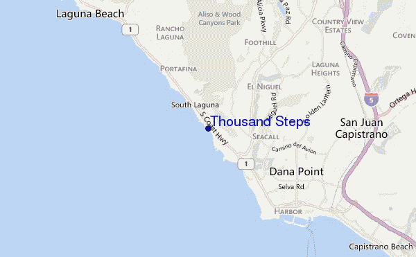 mapa de ubicación de Thousand Steps
