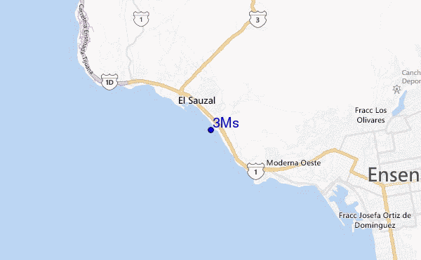 mapa de ubicación de 3Ms
