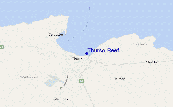 mapa de ubicación de Thurso Reef