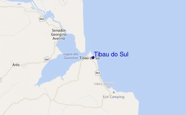 mapa de ubicación de Tibau do Sul