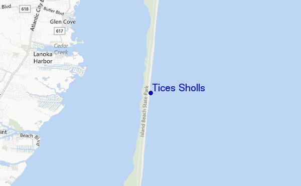 mapa de ubicación de Tices Sholls