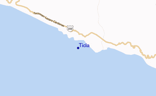mapa de ubicación de Ticla