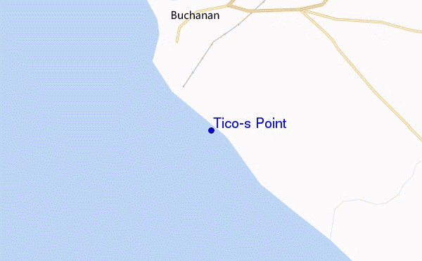mapa de ubicación de Tico's Point