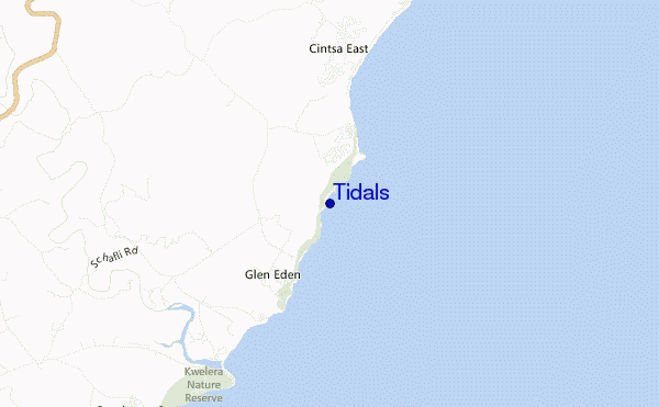 mapa de ubicación de Tidals