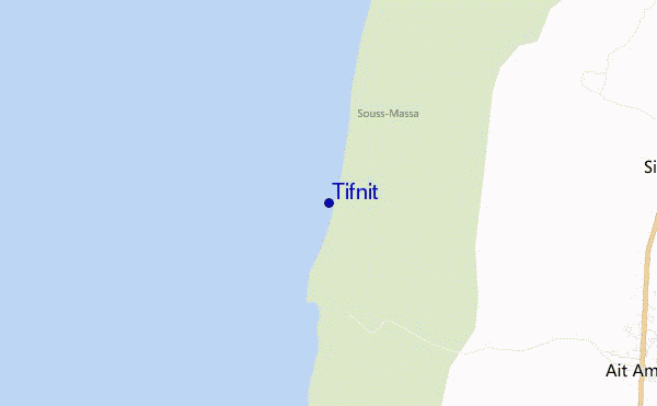 mapa de ubicación de Tifnit