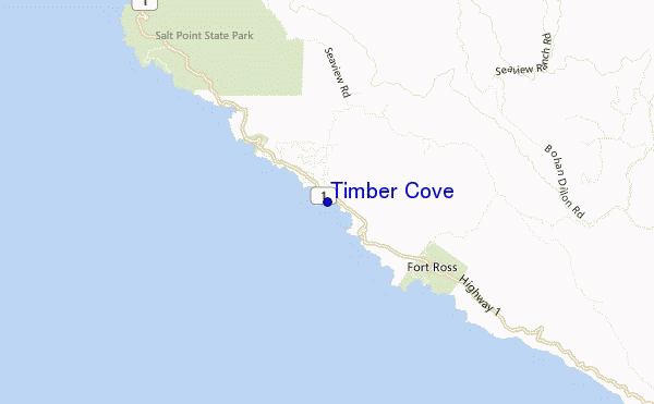 mapa de ubicación de Timber Cove