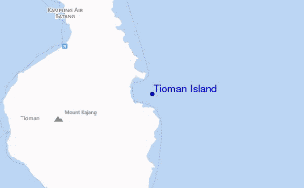 mapa de ubicación de Tioman Island