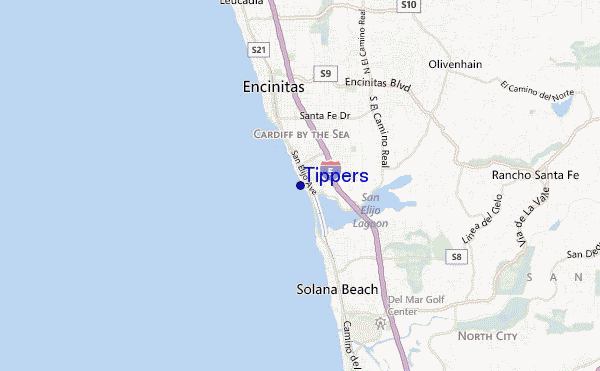 mapa de ubicación de Tippers