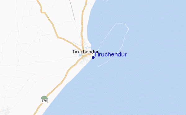 mapa de ubicación de Tiruchendur