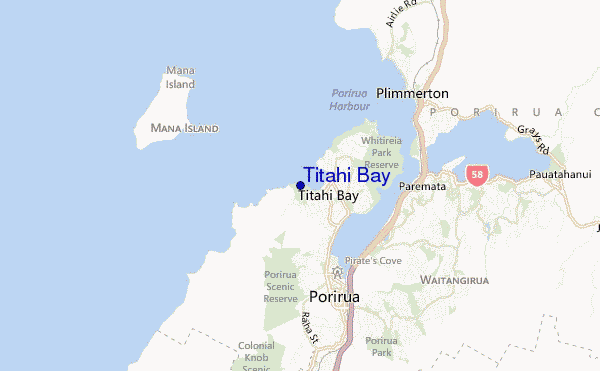 mapa de ubicación de Titahi Bay