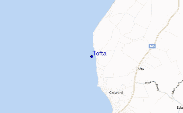 mapa de ubicación de Tofta