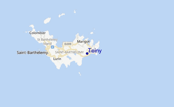 mapa de ubicación de Toiny