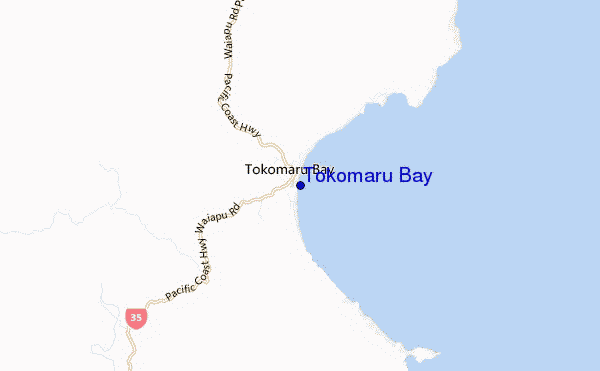 mapa de ubicación de Tokomaru Bay