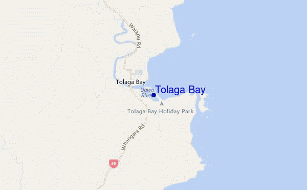 mapa de ubicación de Tolaga Bay