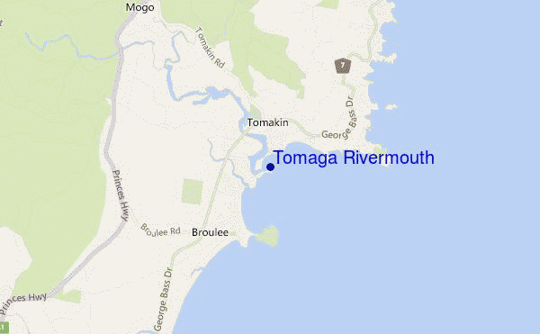 mapa de ubicación de Tomaga Rivermouth
