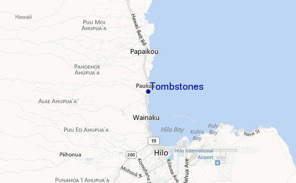mapa de ubicación de Tombstones