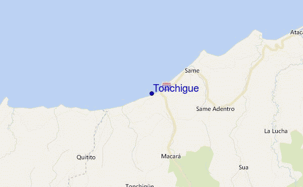 mapa de ubicación de Tonchigue