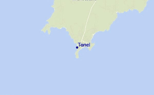 mapa de ubicación de Tonel