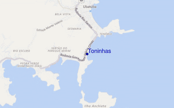 mapa de ubicación de Toninhas