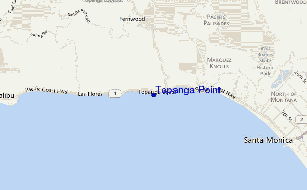 mapa de ubicación de Topanga Point