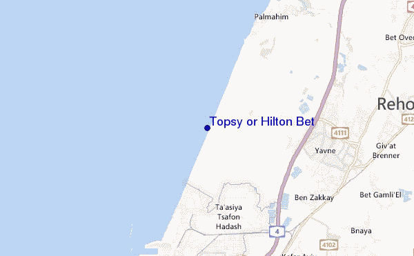 mapa de ubicación de Topsy or Hilton Bet
