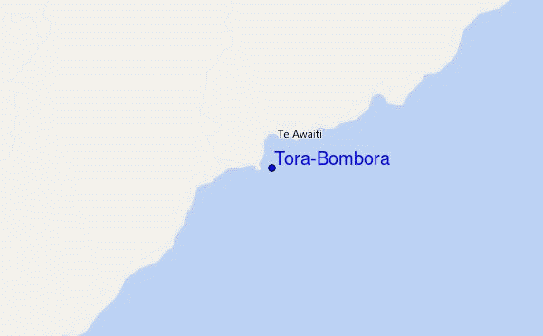 mapa de ubicación de Tora-Bombora