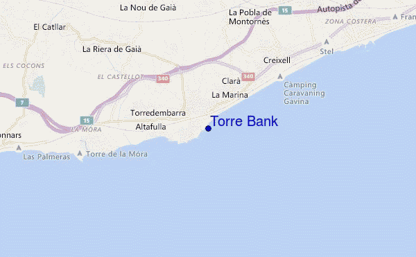 mapa de ubicación de Torre Bank