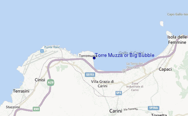 mapa de ubicación de Torre Muzza or Big Bubble