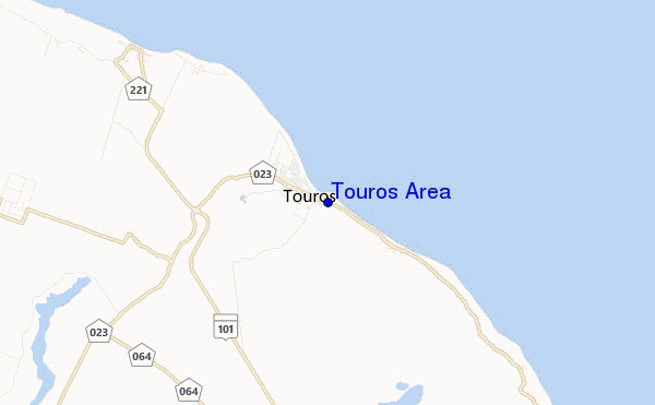 mapa de ubicación de Touros Area