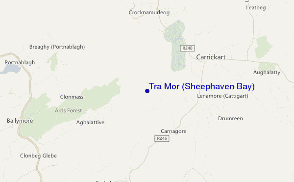 mapa de ubicación de Trá Mór (Sheephaven Bay)