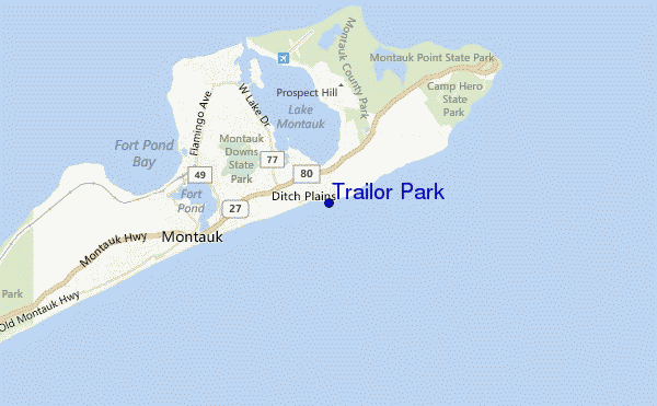 mapa de ubicación de Trailor Park
